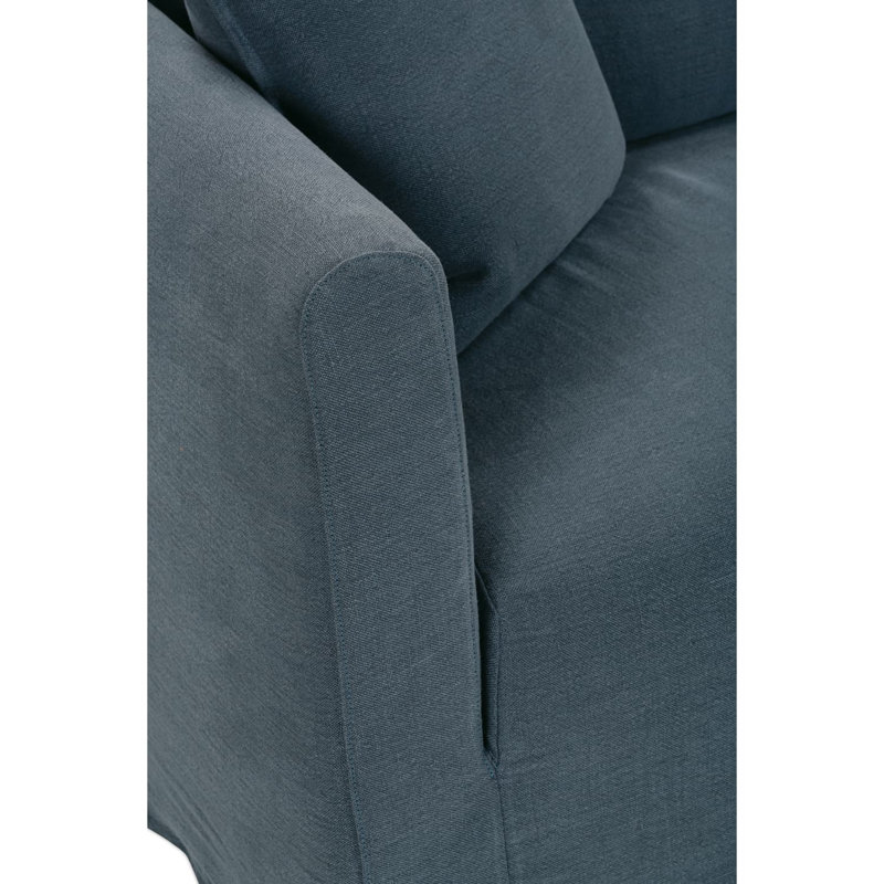 Alana Slipcovered Sofa, Indigo Linen