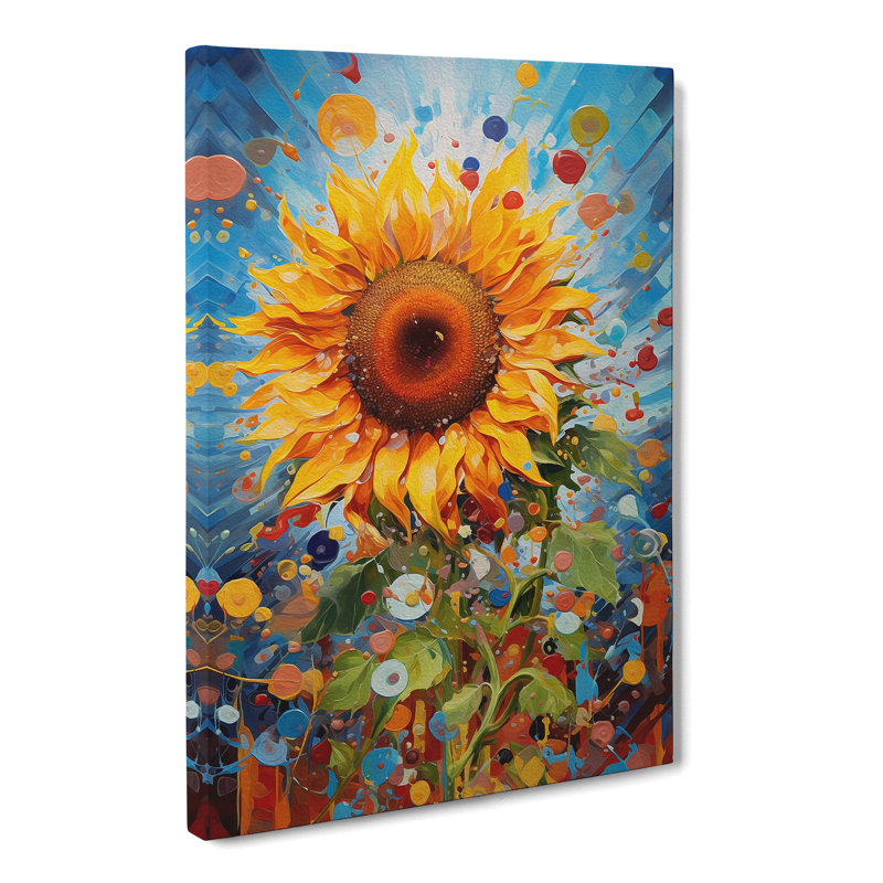 Sunflower Action No.2 - Wrapped Canvas, 50cm H x 35cm W x 3cm D