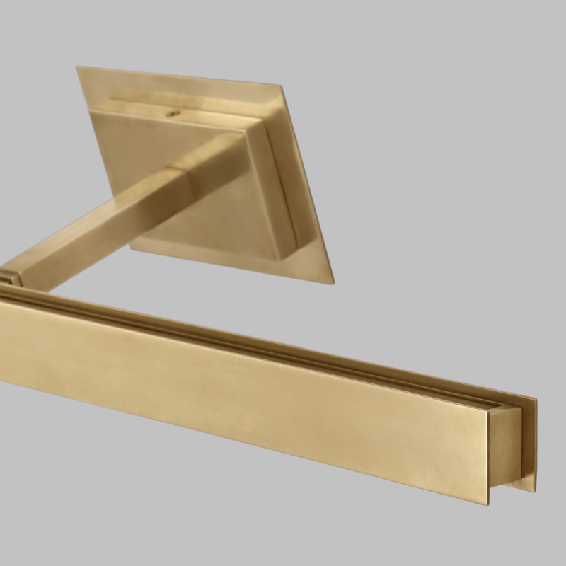Bau Dimmable LED Wall Mounted Picture Light, Natural Brass, 3" H x 30" W x 8" D