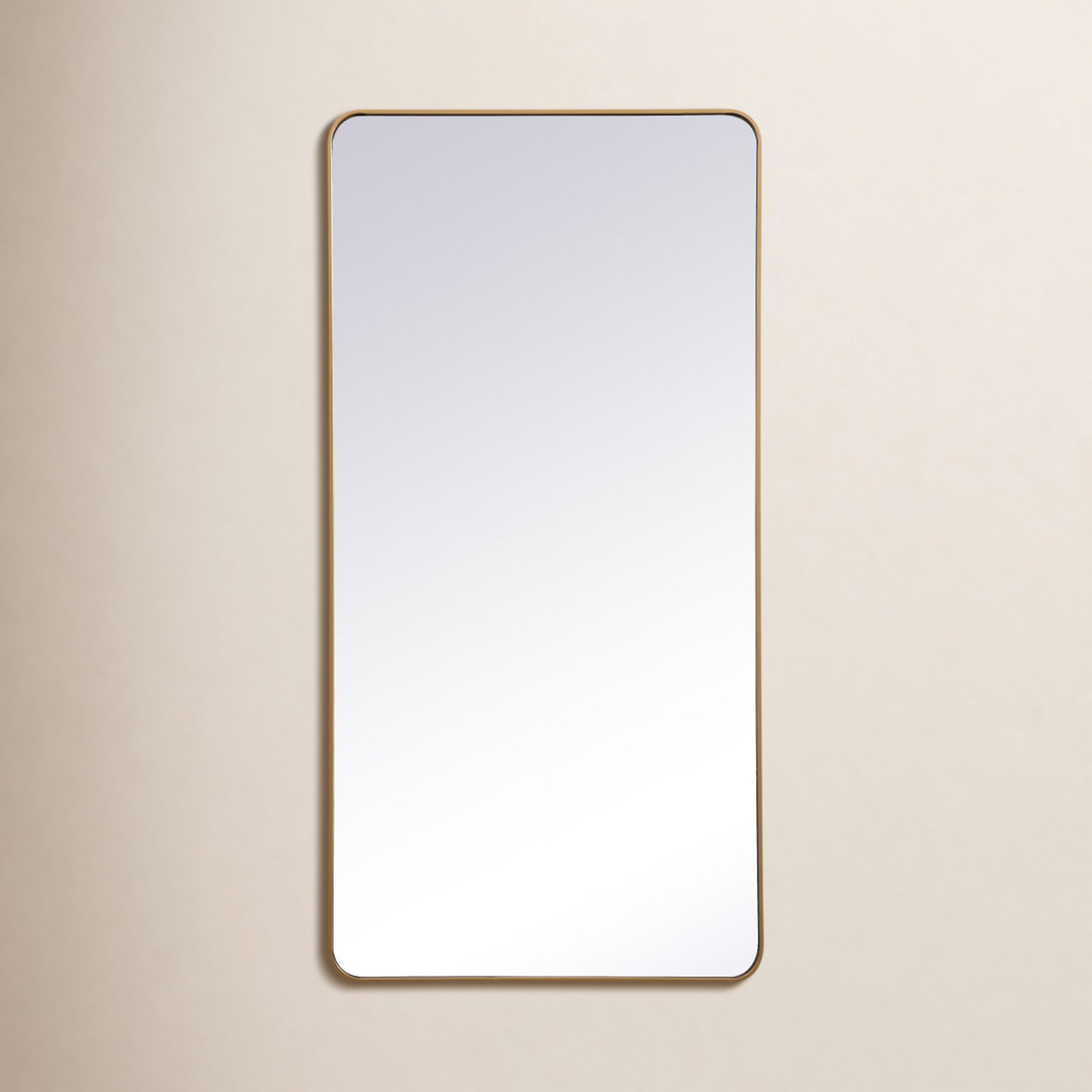 Sabine Accent Mirror, Brass, 60" x 30"