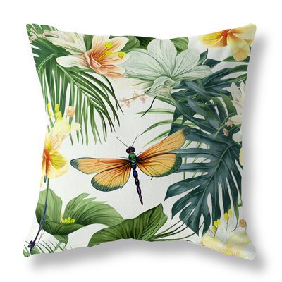 Dragonfly Dreamscape Outdoor Reversible Throw Pillow