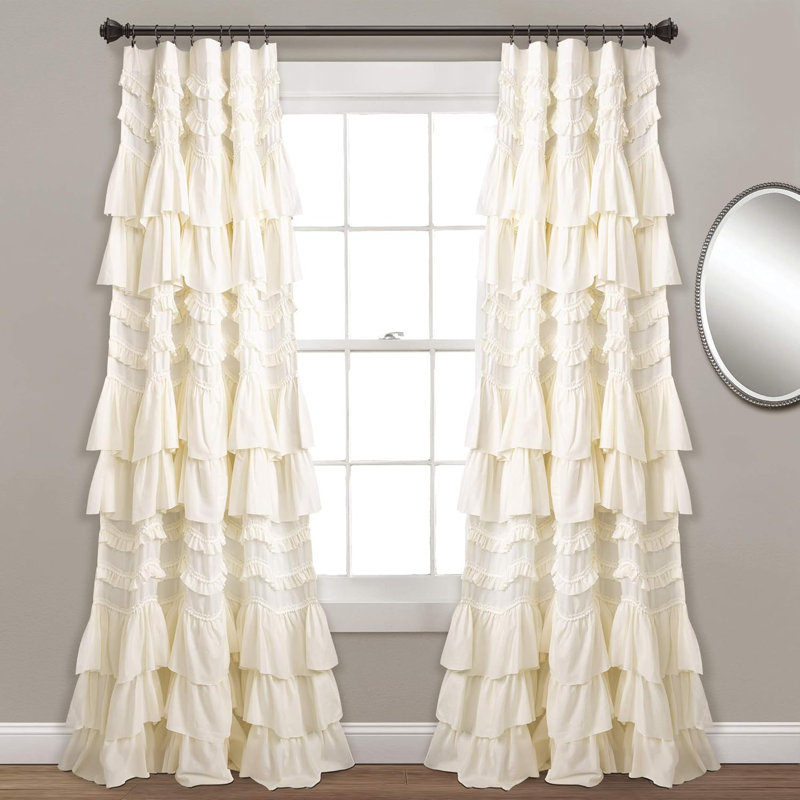 Bedroom Ruffled Curtains