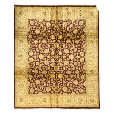 Handmade Silk and Wool Area Rug