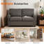 57" Wide Convertible 3-In-1 Pull Out Twin Size Sofa Bed Sleeper Futon-1139733119