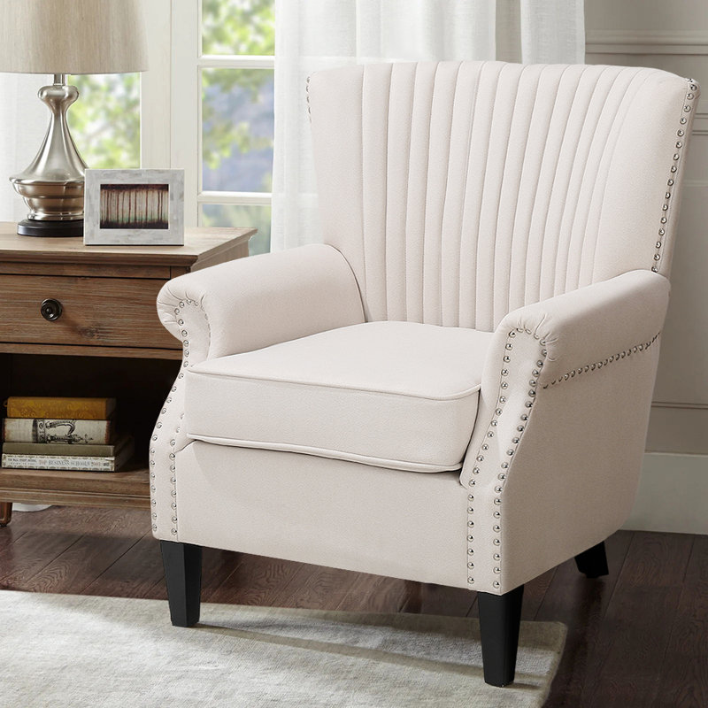 Fairlady Upholstered Linen Wingback Chair