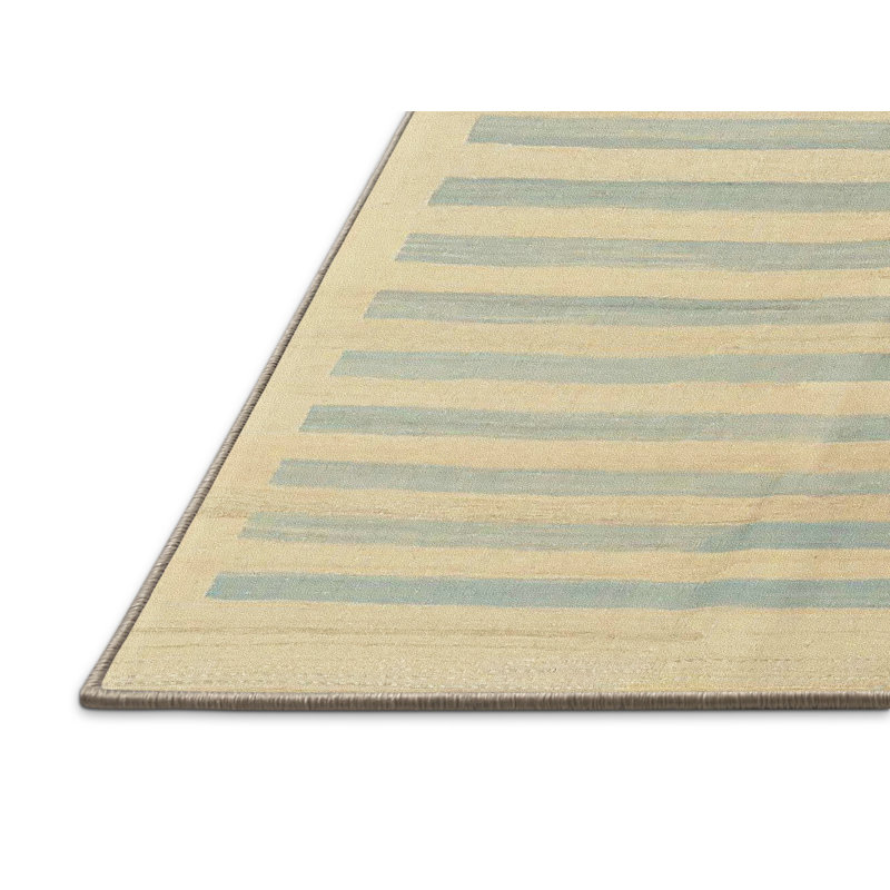 Tapis en vert clair/gris clair contemporain, Rectangle 5 pi x 7 pi