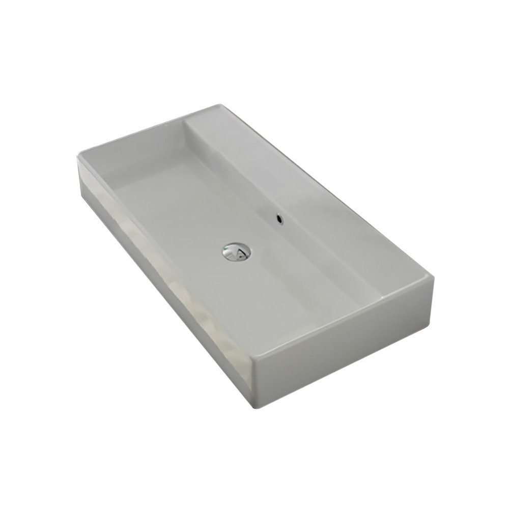 Scarabeo by Nameeks Teorema Ceramic Rectangular Vessel Bathroom Sink ...