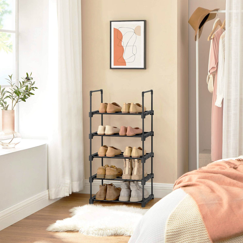 10 Pair Shoe Rack, Black