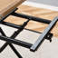 Table élévatrice multifonctionnelle avec 0,8 pouce d'épaisseur, pieds en métal noir, bois texturé, convient pour le bureau, le bureau et la toilette, bureau moderne à hauteur réglable, café, salle à manger, pieds