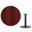 Plateau de table rond en stratifié de 24 po avec base de bar ronde de 18 po Jamey-1867976235-1870724550-1867976234