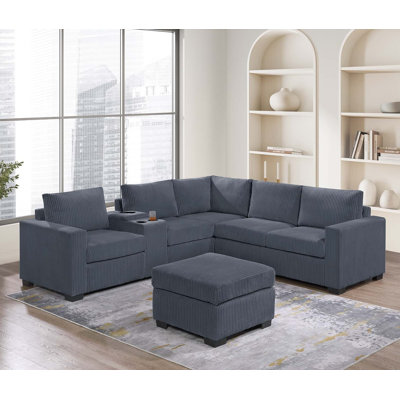 Ensemble modulaire large en velours côtelé