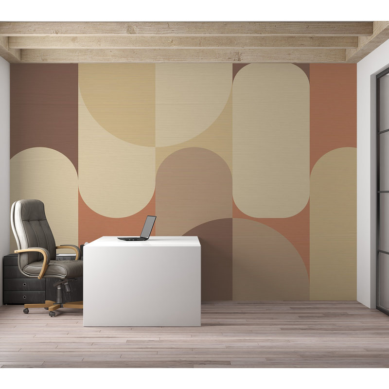 Premium Wallpaper Wall Mural - Geometric Shapes, 96" L x 120" W