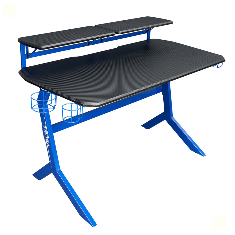 Caribe Metal Base Computer Desk, Blue