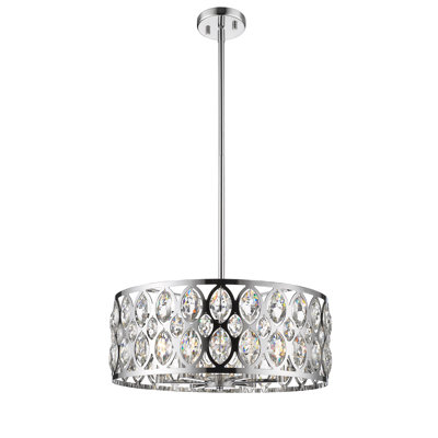Delphina 6 - Light Dimmable Drum Chandelier