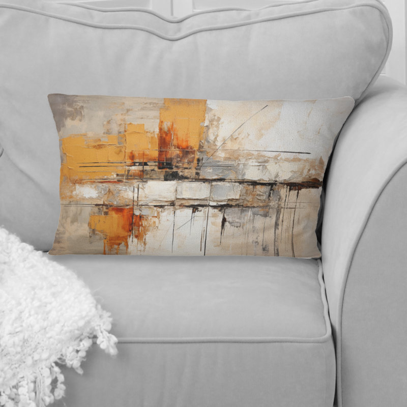 Coussin Orange Impressions II - Abstract Collages