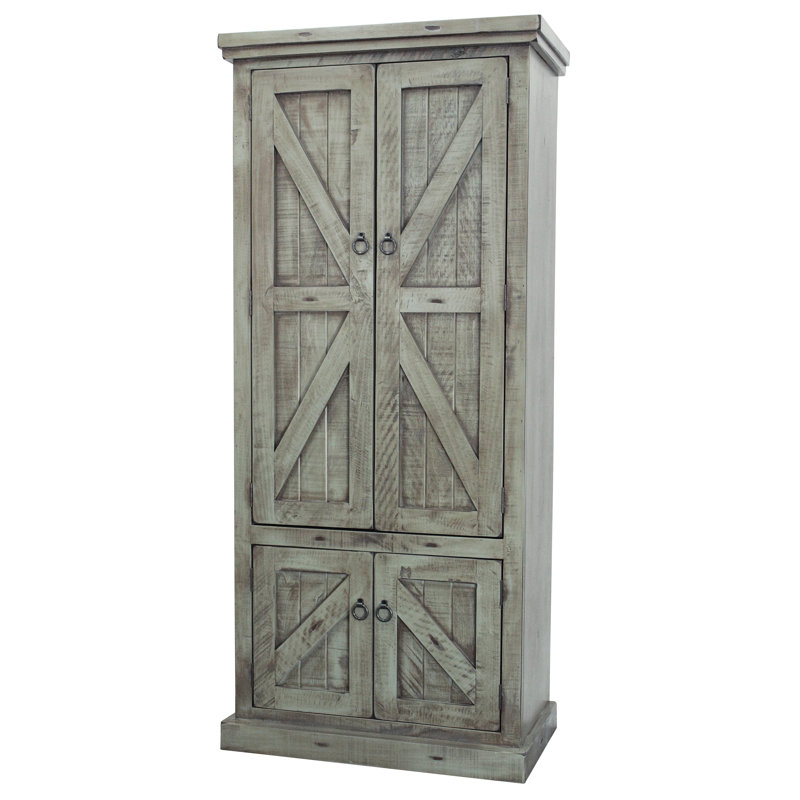 Armoire garde-manger 75 po Zimmerman, Bleu pâle rustique
