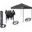 Ambassador Instant Pop Up Canopy Tent With Roller Bag And Spike Set, 10' X 10' Straight Leg Design, Fire Resistant And UV Protection