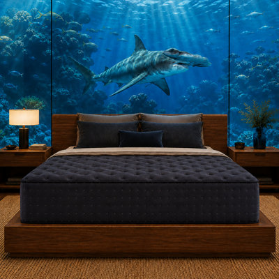 Matelas hybride à refroidissement ferme de 14 po avec mousse viscoélastique imprégnée de gel, plateau-coussin et ressorts ensachés
