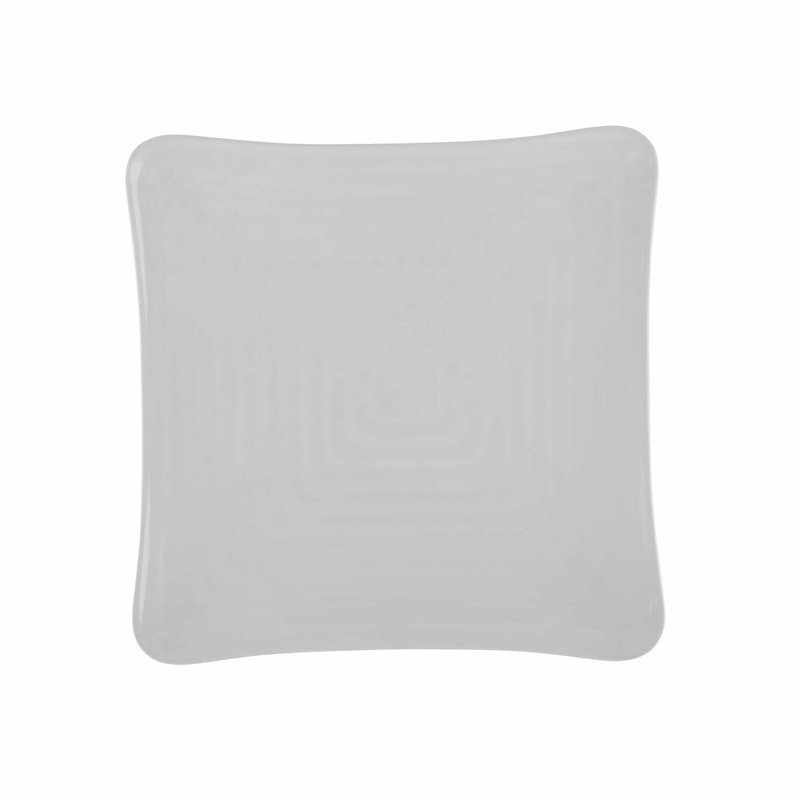 GET Melamine Textured Square Appetizer Plate, 8.75", White