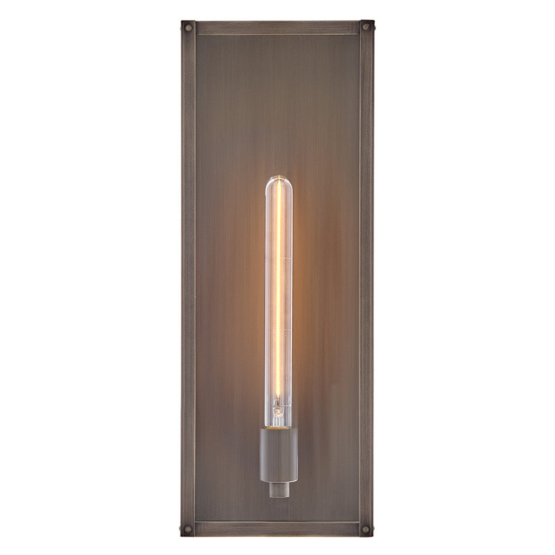 Hinkley Max Large Wall Mount Lantern, Brown, 20" H x 7.5" W x 6" D