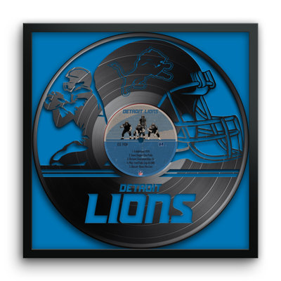 NFL DETROIT LIONS VINYL RECORD 13 "X13" PRINT IMPRIMÉ