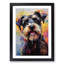 Schnauzer Action Painting - Framed Print