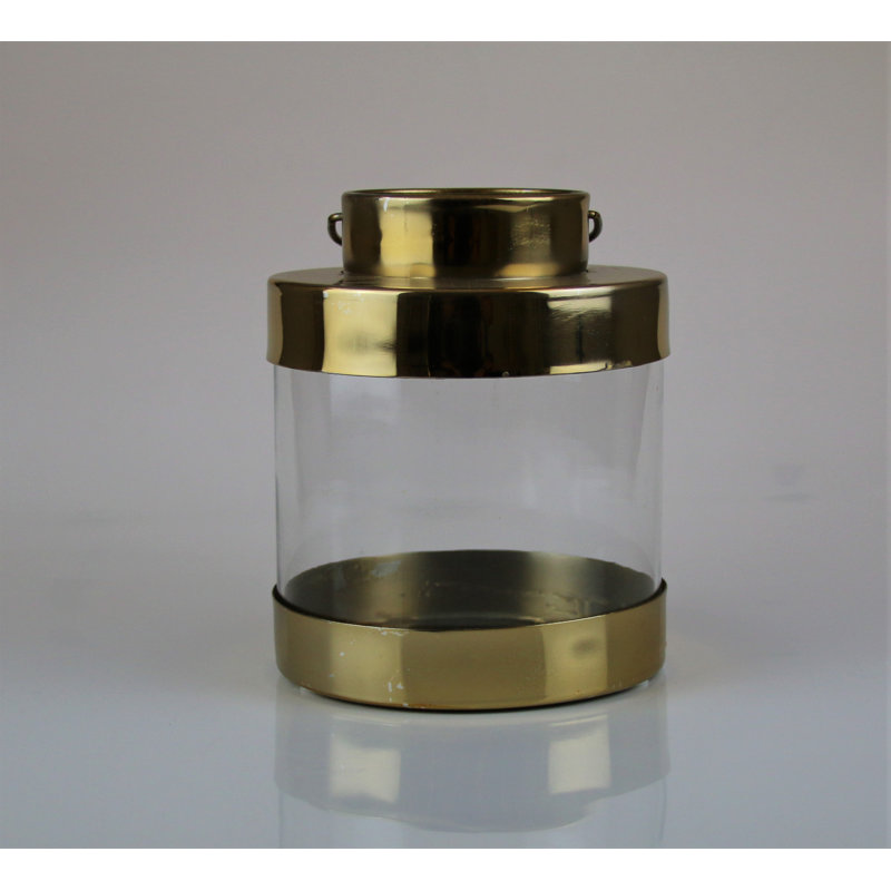 Tabletop Lantern, 30cm H x 20cm W x 20cm D.