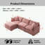 Canapé modulaire en L en chenille avec repose-pieds-690368406