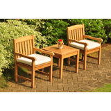 Escondido Outdoor 3 - Piece Teak Conversation Set