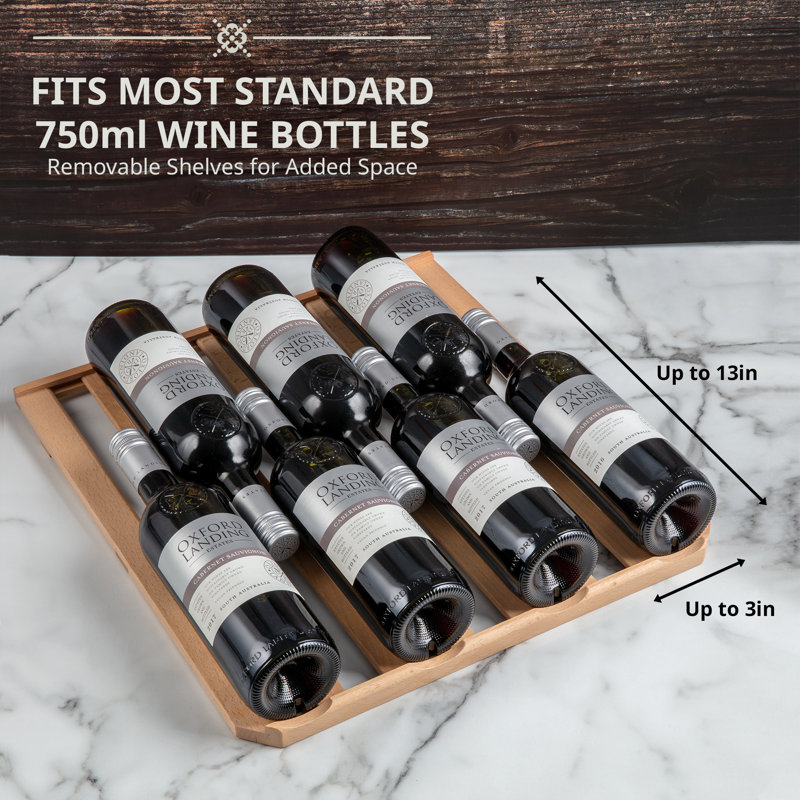 Ivation Dual Zone 19.5 " Freestanding 43 Bottle Wine Refrigerator