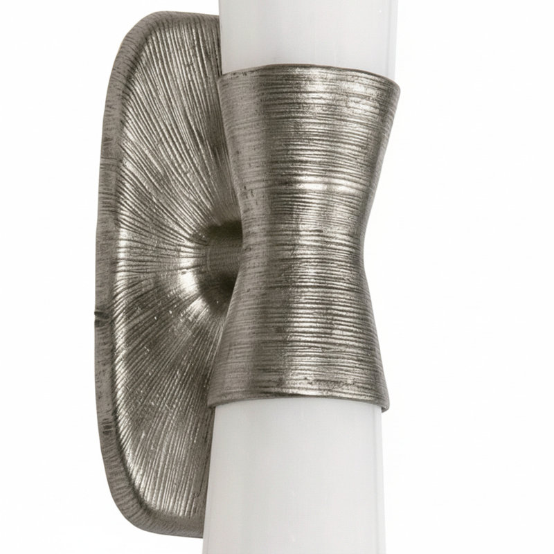 Whitney 2 Light Wall Sconce, 31.5" H x 6" W x 7" D, Silver