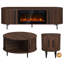 Ensemble de meuble télé 70 po et table basse avec rangement caché: couvercle rabattable et portes coulissantes-628378525