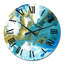 Horloge murale moderne bleue et blanche-27855291