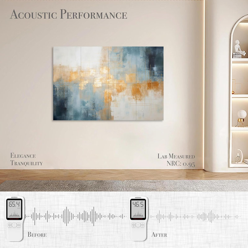 Panneaux muraux acoustiques, 48 ​​x 32 pouces, panneaux acoustiques artistiques