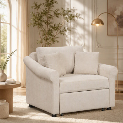 Fauteuil convertible avec dossier réglable pour le salon