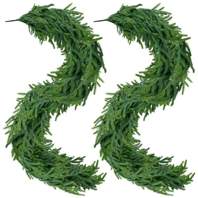  Guirlande de Noël 6 pi 2 paires de guirlandes de Noël Norfolk