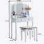 Ensemble coiffeuse et tabouret en bois-303004796
