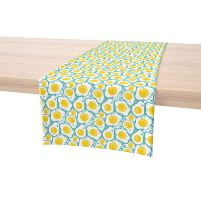 Rectangular Floral Cotton Twill Table Runner