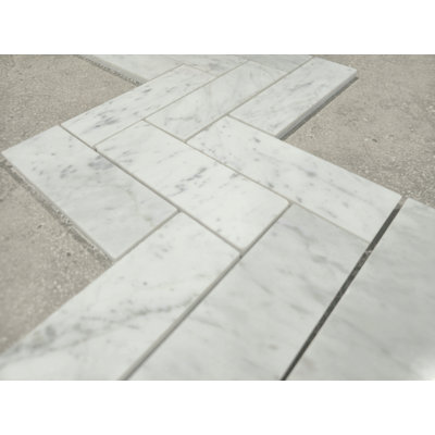 Carreau de mosaïque en marbre Carrrara