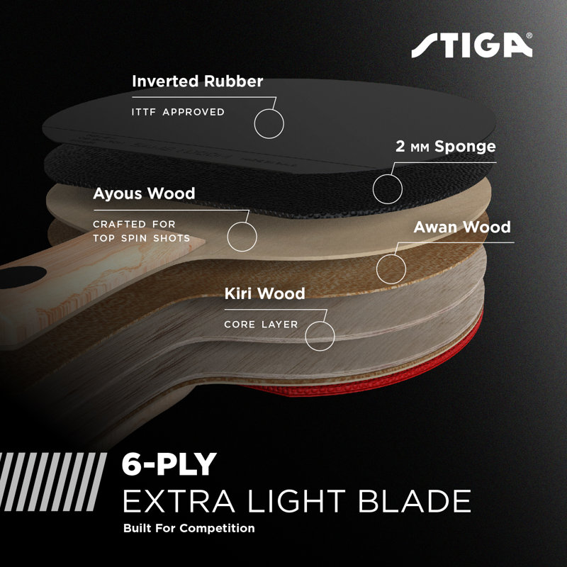 STIGA Evolution Tournament-Level Table Tennis Racket