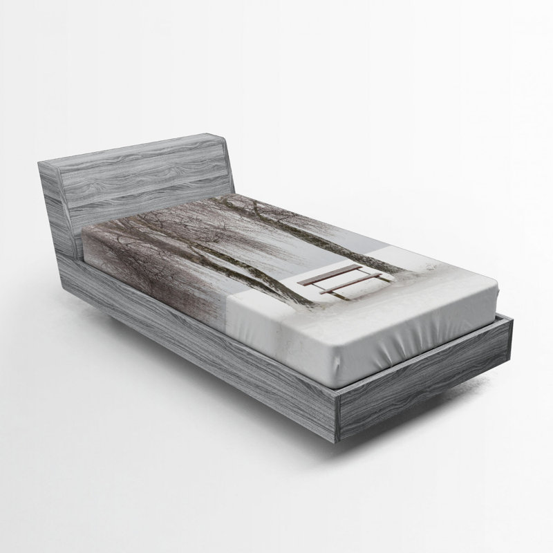 Microfiber Patterned Fitted Sheet, Twin Fitted Sheet