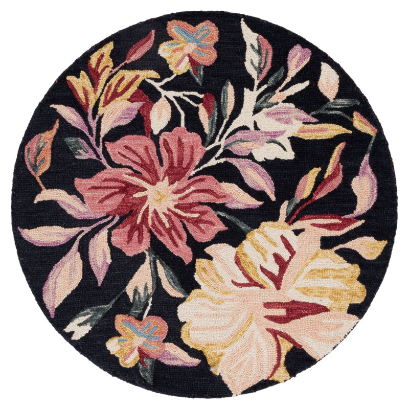 Jardin Hand Tufted Wool;Cotton Floral Indoor Rug, Round 6'