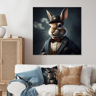 The Rabbit London Mafia  II - Rabbit Animal Metal Wall Art