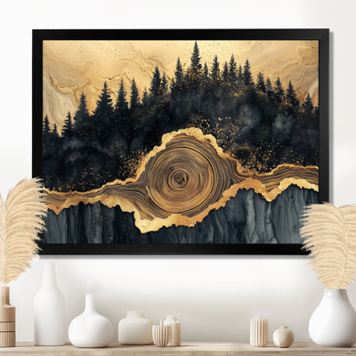Forêt forêt de cristal onyx noir II - forêt, art mural