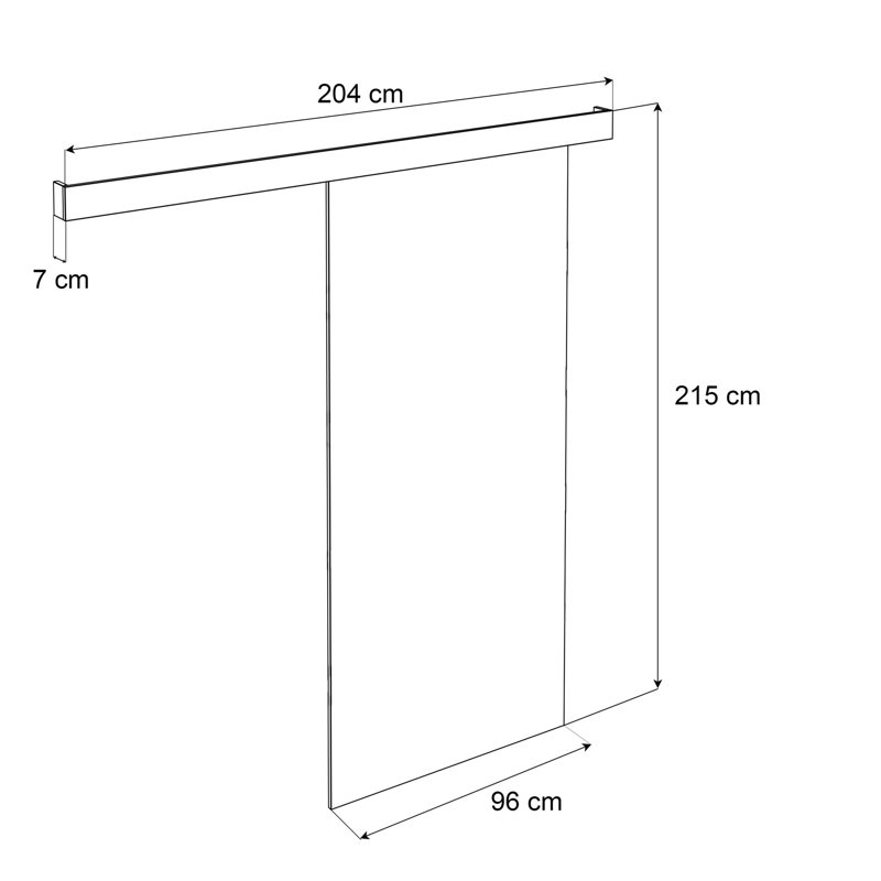 Hailee Sliding Door, White