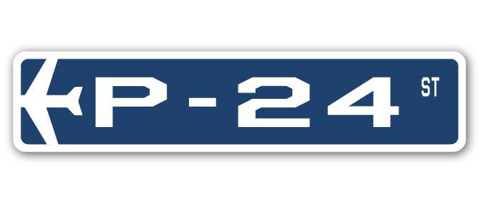 Plaque de rue Brazell P-24 Air Force, H 4 po x l 18 po x P 1 po