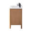 Meuble-lavabo double 60 po avec finition blanche et chêne brun avec plateau blanc
