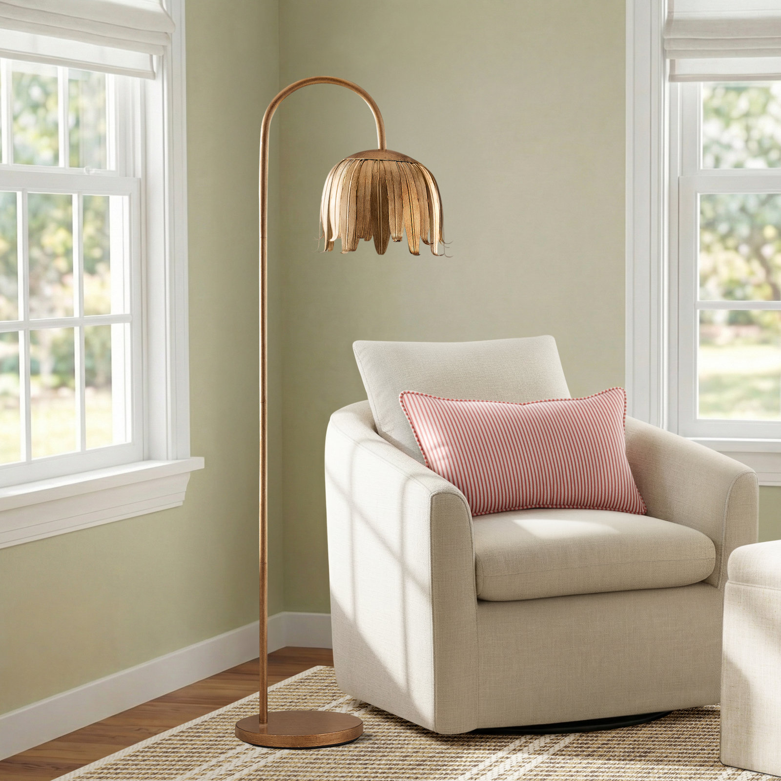 Avdhesh 61" Floor Lamp, Brown