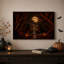 Toile brillante «Jack-o'-lanterns Near Iron Gate Under Halloween»-1221981000