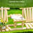Outdoor Wooden Chair With Table For 2 Seats, Patio Fire Pit Chair, Natural Finish Deck, Porch, Backyard Rustic 2 Table, Backyard, Appeal